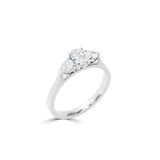 Platinum Diamond Trilogy Pear Shape Ring 1.06ct