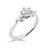 Platinum Diamond Brilliant Cut Pear Shape Trilogy Ring 1.02ct