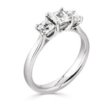 Platinum Diamond Trilogy Princess Cut Ring 0.57ct
