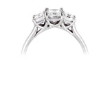 Platinum Diamond Trilogy Princess Cut Ring 0.57ct