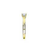 18ct Yellow Gold Enhanced Green Diamond Trilogy Ring