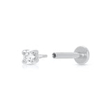 Scream Pretty CZ Flat Back Single Stud Earring