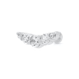Scream Pretty Helix Curve Sparkling Flat Back Single Stud Earring