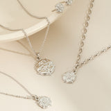 Yorkshire Rose Sterling Silver Rounded Design Pendant