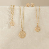 Yorkshire Rose 9ct Yellow Gold Rounded Design Charm Bracelet