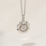 Yorkshire Rose 9ct White Gold Original Design Diamond Pendant