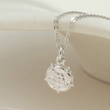Yorkshire Rose Sterling Silver Rounded Design Pendant