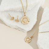 Yorkshire Rose 9ct Yellow Gold Original Design Diamond Pendant
