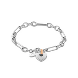 Clogau Cariad Silver Figaro Bracelet