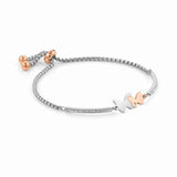 Nomination Milleluci Double Butterflies Bracelet, Stainless Steel Rose PVD CZ