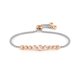 Nomination Milleluci Colours Circle Bracelet, Stainless Steel Rose PVD CZ