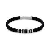 Nomination City Bracelet, Stainless Steel Rubber CZ