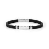 Nomination City Bracelet, Stainless Steel Rubber CZ
