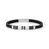 Nomination City Bracelet, Stainless Steel Rubber CZ