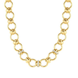 Nomination Unconditionally Short Chain Necklace, Stainless Steel Gold PVD CZ