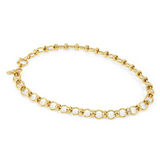 Nomination Unconditionally Short Chain Necklace, Stainless Steel Gold PVD CZ