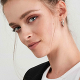 Nomination Unconditionally Hoop Earrings, Stainless Steel Gold PVD CZ