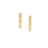 Nomination Unconditionally Hoop Earrings, Stainless Steel Gold PVD CZ