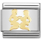 Nomination Classic Gold Zodiac Gemini Charm