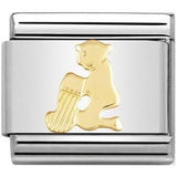 Nomination Classic Gold Zodiac Aquarius Charm