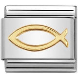 Nomination Classic Gold Christian Fish Ichthys Charm