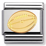 Nomination Classic Gold Rugby Ball Charm