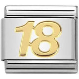Nomination Classic Gold Number Eighteen Charm