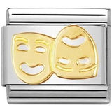 Nomination Classic Gold Theatre Masks Charm
