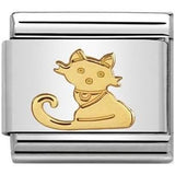 Nomination Classic Gold Seated Cat Charm