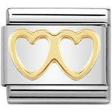 Nomination Classic Double Heart Charm