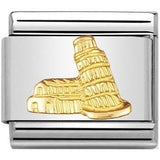 Nomination Classic Gold Leaning Tower Of Pisa Charm