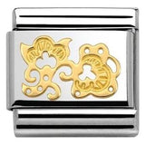 Nomination Classic Gold Art Nouveau Flowers Charm SALE