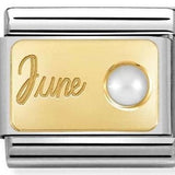 Nomination Classic Gold June Birthstone Pearl Charm