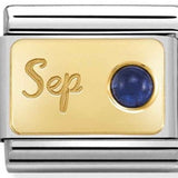 Nomination Classic Gold September Birthstone Sapphire Charm