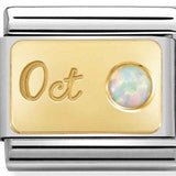 Nomination Classic Gold October Birthstone Opal Charm