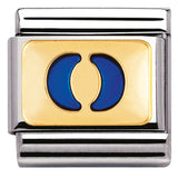 Nomination Classic Gold Enamel Blue Initial Charm SALE