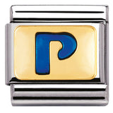 Nomination Classic Gold Enamel Blue Initial Charm SALE