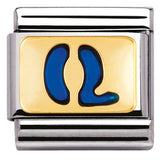 Nomination Classic Gold Enamel Blue Initial Charm SALE