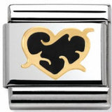 Nomination Classic Gold Enamel Tribal Heart Charm SALE