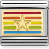 Nomination Classic Gold Rainbow Enamel Star Charm SALE