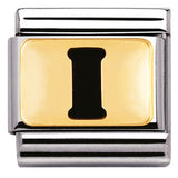 Nomination Classic Gold Enamel Black Initial Charm SALE