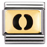 Nomination Classic Gold Enamel Black Initial Charm SALE