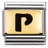 Nomination Classic Gold Enamel Black Initial Charm SALE