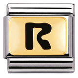 Nomination Classic Gold Enamel Black Initial Charm SALE