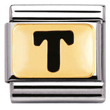 Nomination Classic Gold Enamel Black Initial Charm SALE