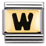 Nomination Classic Gold Enamel Black Initial Charm SALE