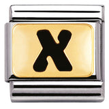 Nomination Classic Gold Enamel Black Initial Charm SALE