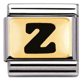 Nomination Classic Gold Enamel Black Initial Charm SALE