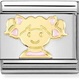 Nomination Classic Gold Enamel Girl Charm
