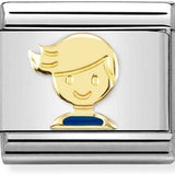 Nomination Classic Gold Enamel Boy Charm